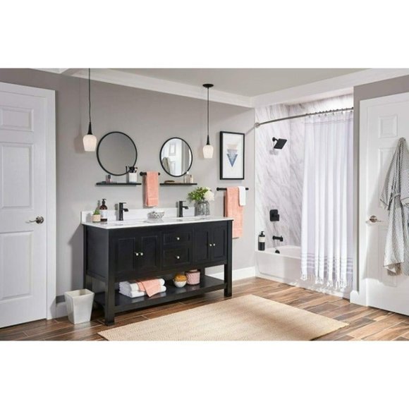 Moen Genta Modern 18" Towel Bar-Matte Bk - Picture 4 of 4